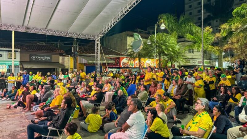 Mongaguá recebe transmissão ao vivo de Brasil x Japão na Praça Fernando Arens