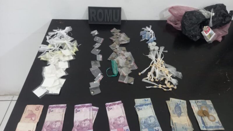 ROMU de Mongaguá retira 172 porções de drogas do bairro Jussara