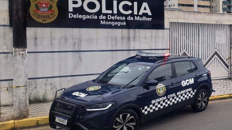GCM age em ocorrência de violência doméstica no Centro de Mongaguá