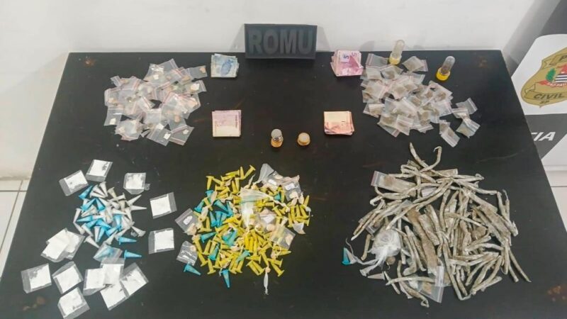 ROMU encontra drogas escondidas em imóvel no Vera Cruz, em Mongaguá