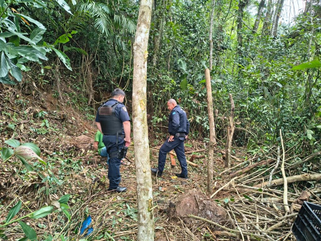 Fiscalização encontra desmatamento em área protegida no Jardim Praia Grande